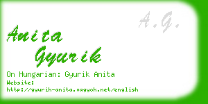 anita gyurik business card